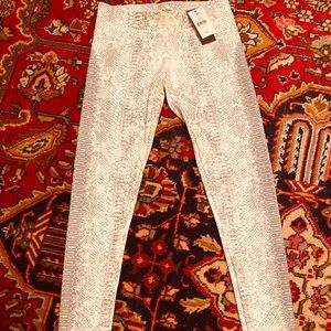 Rock and Republic Silver python spandex pants